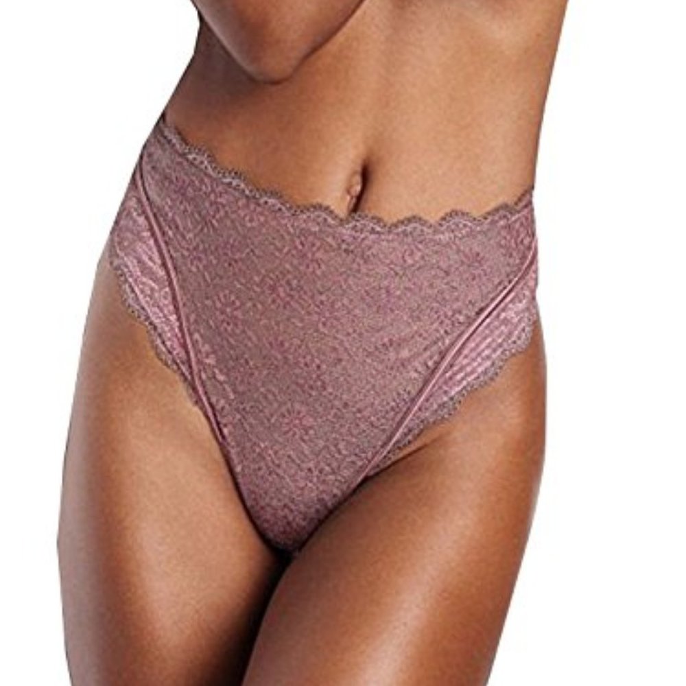 Rose Floral Lace & Mesh V-String Panty Large